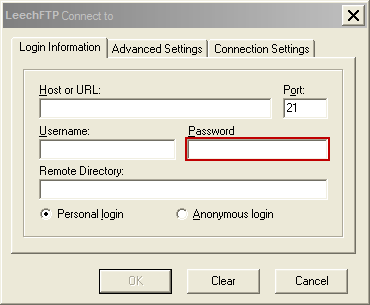 LeecFTP - Password